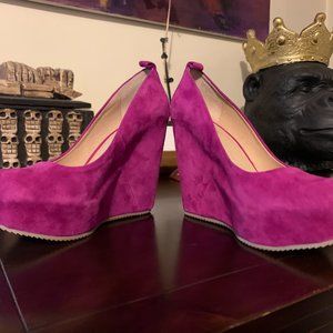 Aldo Wedges, Aldo Pink Wedges, Cute Wedges, Aldo Shoes, High Wedge, Velvet Wedge